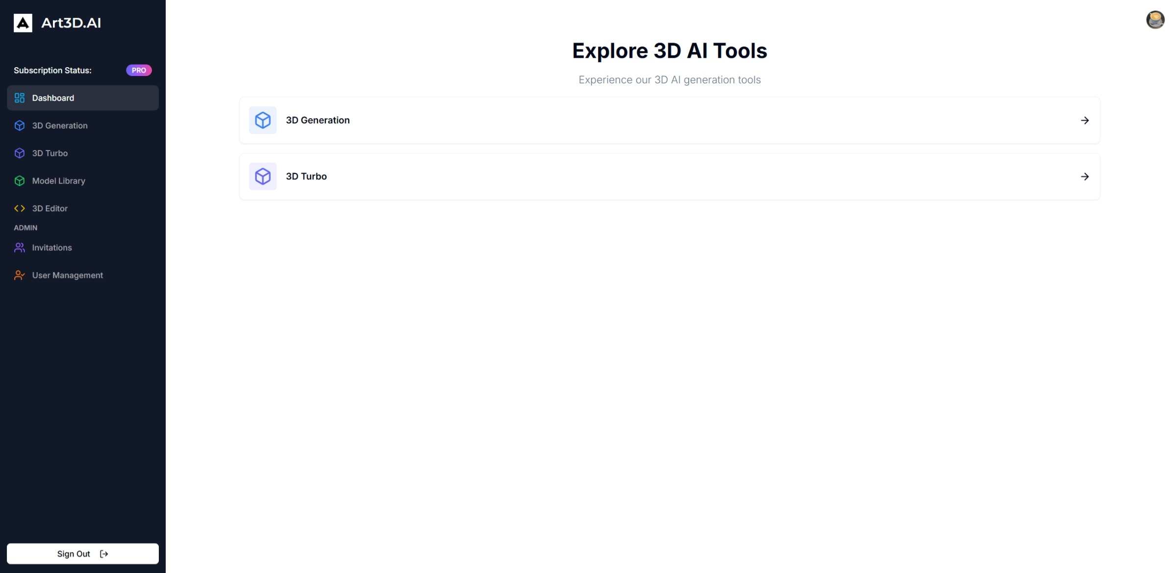 Art3D.AI Website
